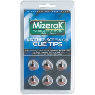 Mizerak Screw on leather Cue Tips (P0845)