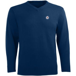 Antigua Mens Winnipeg Jets Ambassador Knit V Neck Sweater   Size XXL/2XL,