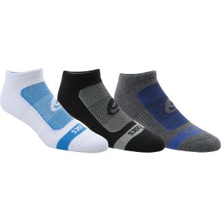 ASICS Mens Contend No Show Socks   3 Pack   Size Large, Grey/white/black