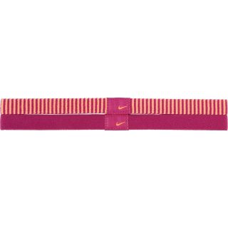 NIKE Stripe Sport Headband   2 Pack, Magenta/orange