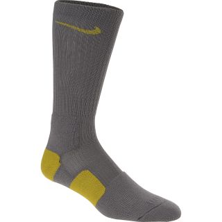 NIKE Womens Dri FIT Elite Basketball Crew Socks   Size Medium, Grey/yellow