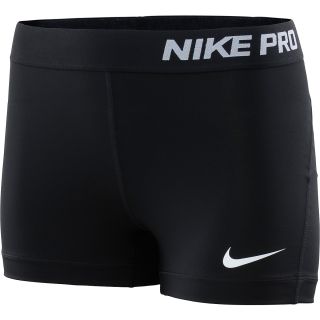 NIKE Womens Pro 3 Shorts   Size Small, Black/white