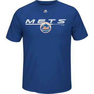 MAJESTIC ATHLETIC Mens New York Mets Aggressive Feel Short Sleeve T Shirt  