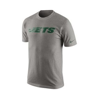 NIKE Mens New York Jets Wordmark Short Sleeve T Shirt   Size Small, Dk.grey