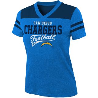 NFL Team Apparel Girls San Diego Chargers Burn Out Jersey Short Sleeve T Shirt  