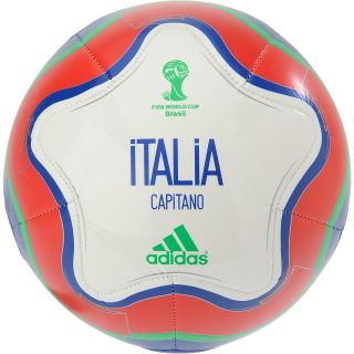 adidas Official 2014 Italy Capitano Soccer Ball, Blue/green