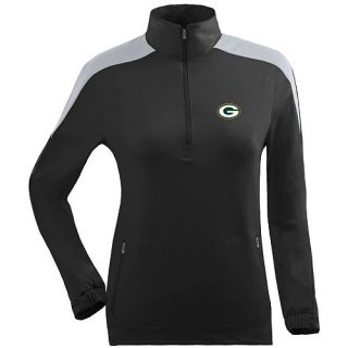 Antigua Womens Green Bay Packers Succeed Front Fleece Half Zip Pullover   Size