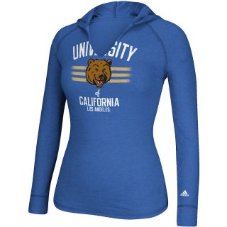 adidas Womens UCLA Bruins University Hooded Long Sleeve T Shirt   Size Large,