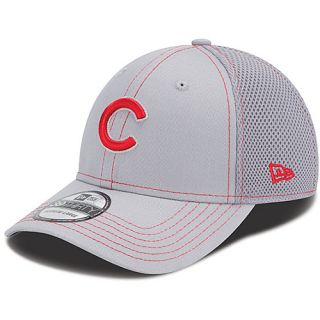 NEW ERA Mens Chicago Cubs Gray Neo 39THIRTY Stretch Fit Cap   Size S/m, Grey