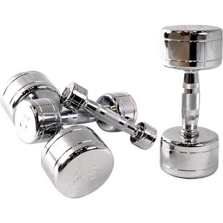 Cap 35LB Chrome Dumbbell with Handle (SDCG 035)