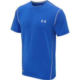 UNDER ARMOUR Mens HeatGear Sonic Fitted Short Sleeve Top   Size Small, Moon