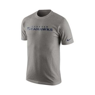 NIKE Mens Seattle Seahawks Wordmark Short Sleeve T Shirt   Size Xl, Dk.grey