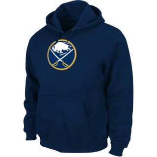 Majestic Mens Buffalo Sabres Hooded Fleece Long Sleeve Athletic Navy Pullover  