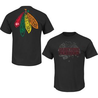 MAJESTIC ATHLETIC Mens Chicago Blackhawks Earn Your Feathers Short Sleeve T 