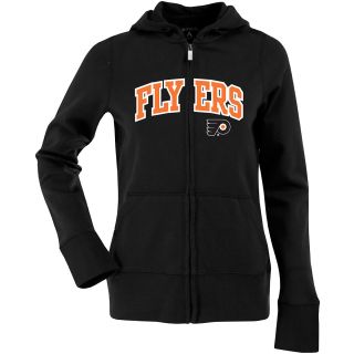 Antigua Womens Philadelphia Flyers Signature Hood Applique Full Zip Sweatshirt