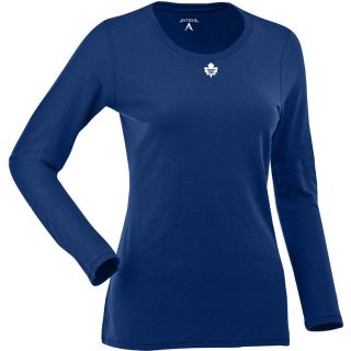 Antigua Womens Toronto Maple Leafs Relax LS 100% Cotton Washed Jersey Scoop