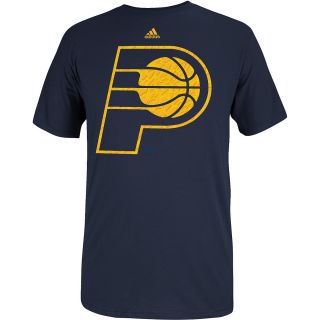 adidas Mens Indiana Pacers Primal Logo Short Sleeve T Shirt   Size Small, Navy