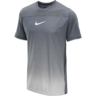 NIKE Mens Hyperspeed Fade Short Sleeve T Shirt   Size Large, White/cool Grey