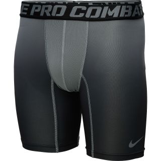 NIKE Mens 6 Pro Combat Core Compression 2.0 Shorts   Size Large, Grey/black