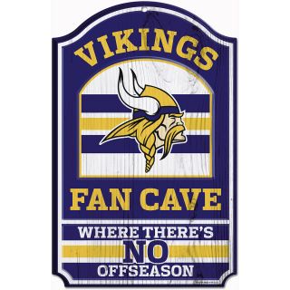 Wincraft Minnesota Vikings Fan Cave 11x17 Wooden Sign (05504013)