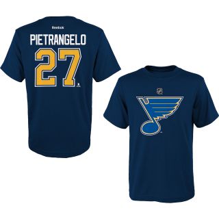 REEBOK Youth St. Louis Blues Alex Pietrangelo Player Name And Number T Shirt  