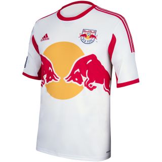 adidas Mens New York Red Bulls Home Replica Jersey   Size Xl, White