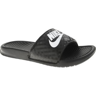 NIKE Womens Benassi JDI Sandals   Size 7, Black/white