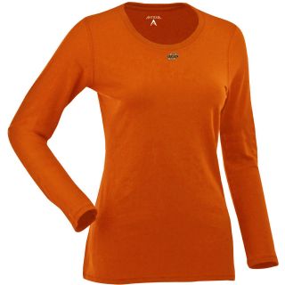 Antigua Womens Oklahoma State Cowboys Relax LS 100% Cotton Washed Jersey Scoop