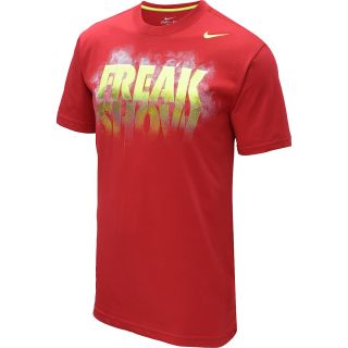 NIKE Mens Freak Show Football Short Sleeve T Shirt   Size Small, Gym Red