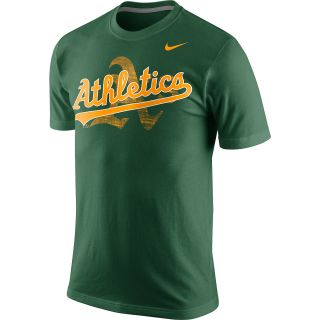 NIKE Mens Oakland Athletics Team Issue Woodmark Short Sleeve T Shirt   Size