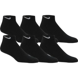 NIKE Performance Low Cut Socks, 6 Pack   Size Large, Black/white
