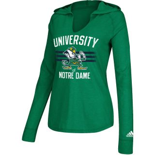 adidas Womens Notre Dame Fighting Irish University Hooded Long Sleeve T Shirt  