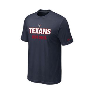 NIKE Mens Houston Texans Just Do It Short Sleeve T Shirt   Size Medium,