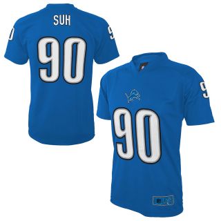 NFL Team Apparel Youth Detroit Lions Ndamukong Suh Fashion Performance T Shirt  