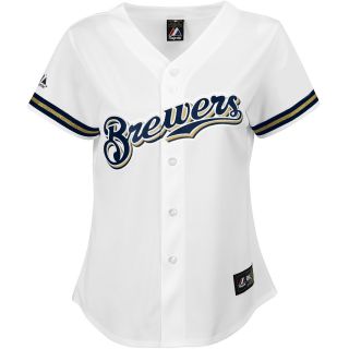 Majestic Athletic Milwaukee Brewers Blank Womens Replica Home Jersey   Size