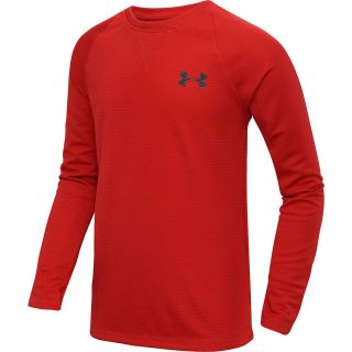 UNDER ARMOUR Boys Momentum Long Sleeve Shirt   Size Large, Red/black