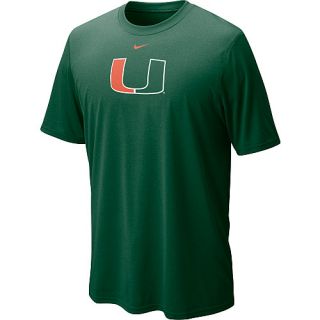 NIKE Mens Miami Hurricanes Nike Dri FIT Logo Legend Short Sleeve T Shirt  