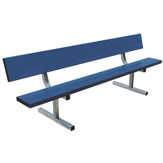 Sport Supply Group Surface Mount Bench with Back  15 Foot   Size 15 Foot, Red
