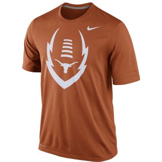 NIKE Mens Texas Longhorns Dri FIT Legend Football Icon Short Sleeve T Shirt  