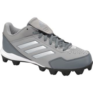adidas Boys Wheelhouse MD Low Baseball Cleats   Size 4.5, Grey/white