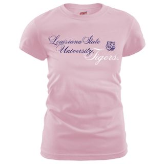 MJ Soffe Womens Louisiana State University Tigers T Shirt   Soft Pink   Size