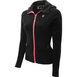 SPYDER Womens Ardent Full Zip Hoodie   Size XS/Extra Small, Black/pink