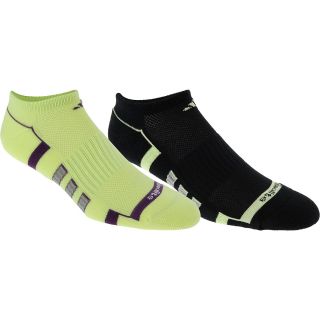 adidas Womens ClimaLite II No Show Socks   2 Pack   Size Medium, Glow/purple