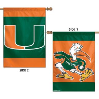 WINCRAFT Miami Hurricanes Double Sided Vertical House Flag