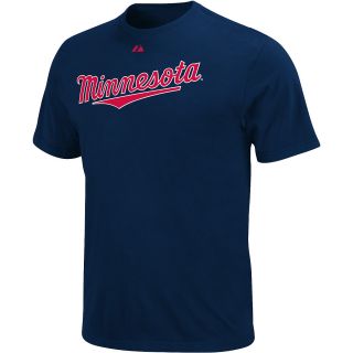 Majestic Mens Minnesota Twins Wordmark # Only Road Tee   Size Small,