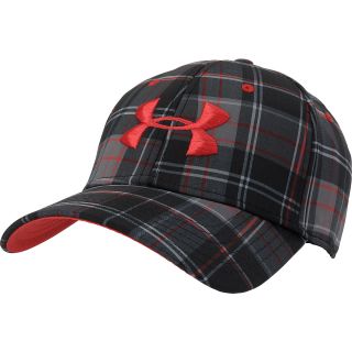 UNDER ARMOUR Mens Resonance Stretch Fit Cap   Size M/l, Black/red