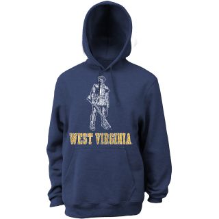 Classic Mens West Virginia Mountaineers Hooded Sweatshirt   Navy   Size