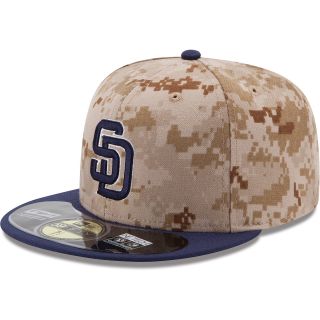 NEW ERA Mens San Diego Padres Memorial Day 2014 Camo 59FIFTY Fitted Cap   Size