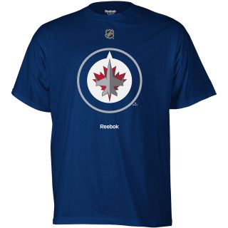REEBOK Mens Winnipeg Jets Primary Logo Short Sleeve T Shirt   Size Medium,