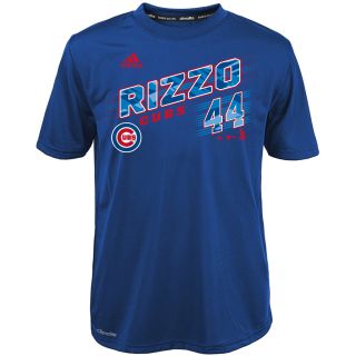 adidas Youth Chicago Cubs Anthony Rizzo ClimaLite Walk Off Name And Number T 